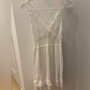 White flowy dress
